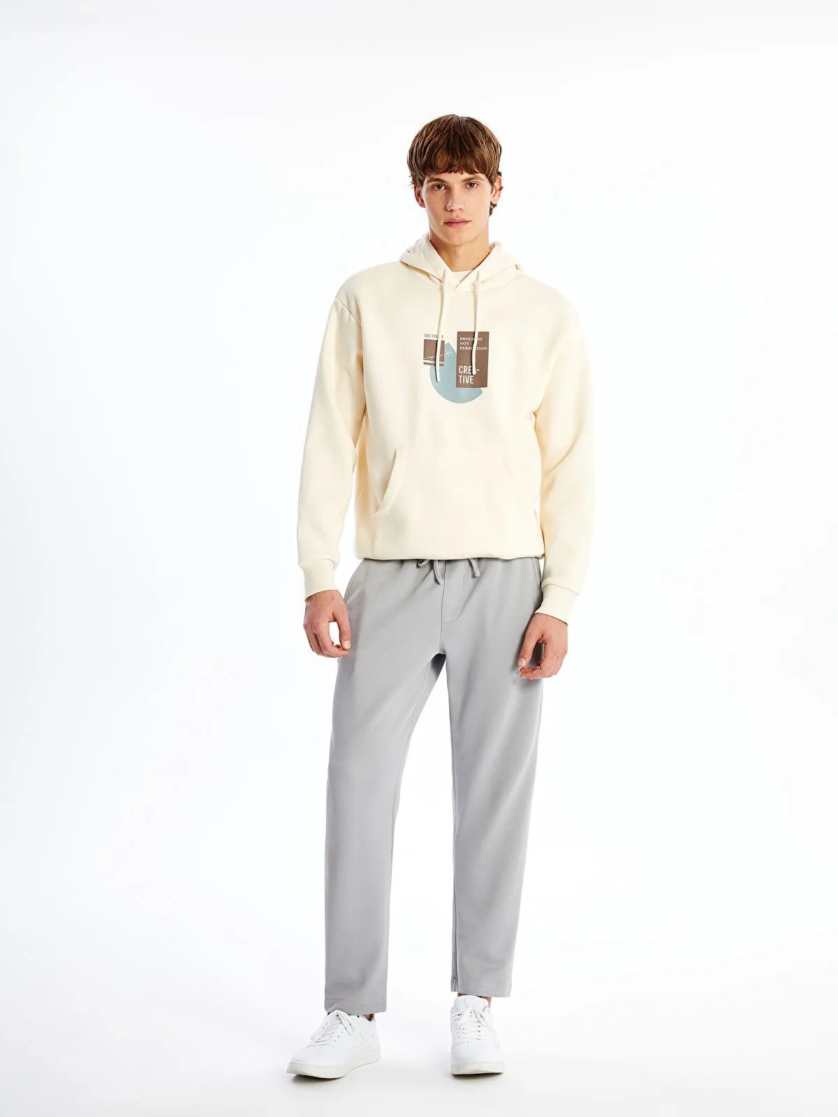 【TLLDAWN】 SHOP MERCH HOODIE (BEIGE) IN STOCK] Cream Chaos In My Head Hoodie – Mind Arcade