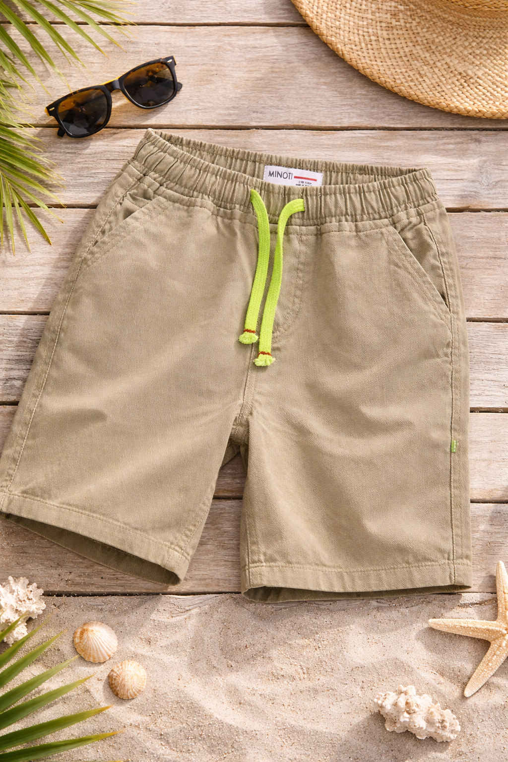 Boy's Minoti Light Olive Shorts