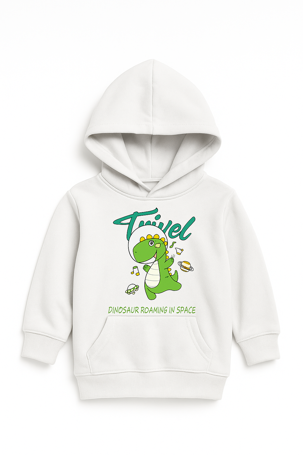 Dino Toddler Hoodie in Off White