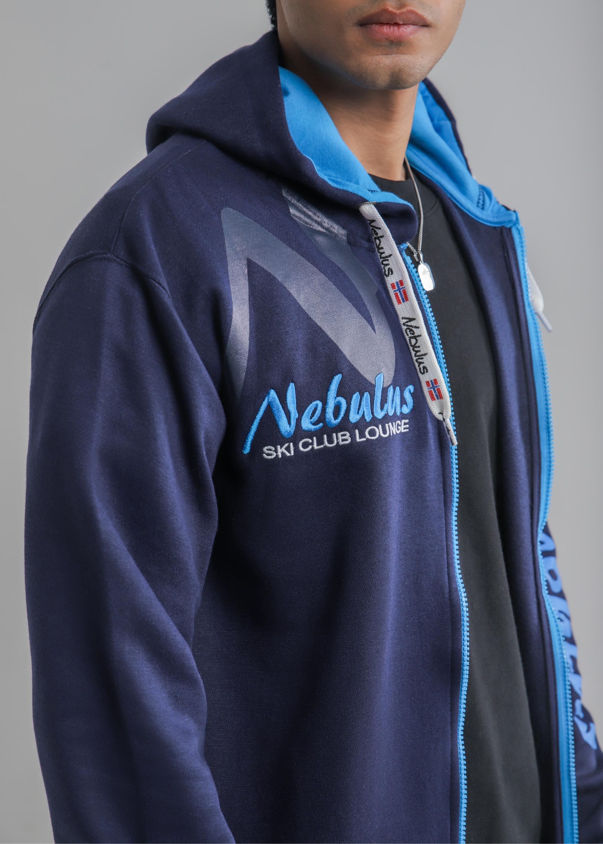 Nebulus Men s Navy Blue with Blue Zip Hoodie Prex Store