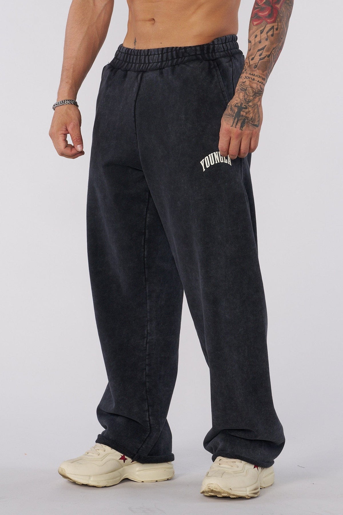 Young LA New Wave Baggy Sweats in Black