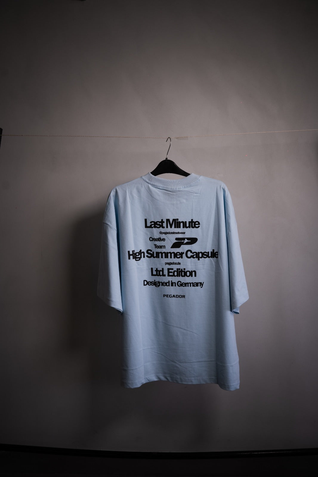 Pegador Men's Oversized Sky Blue T-shirt